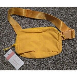 UNNI Everyday Yellow Solid Color Cross Body Mini Belt Bag Fanny Pack NWT